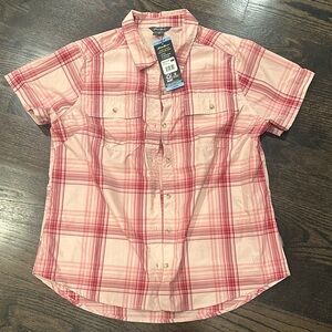 Eddie Bauer Red Plaid Button Down Shirt